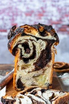 Chocolate babka Foto stock