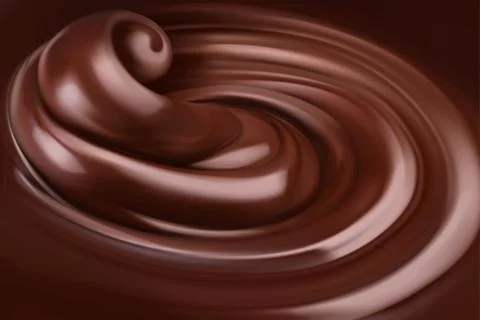 Chocolate background. 3d realistic vector Stock Illustration