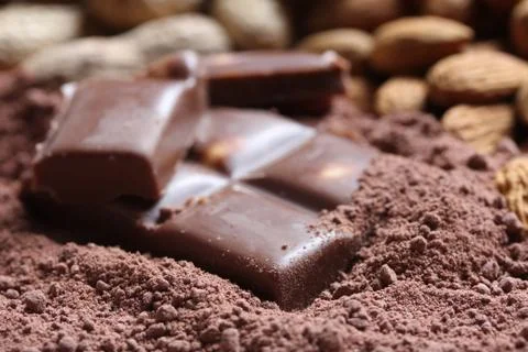 Chocolate background Stock Photos