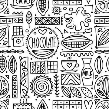 Chocolate background, seamless pattern for your design Illustrazione stock