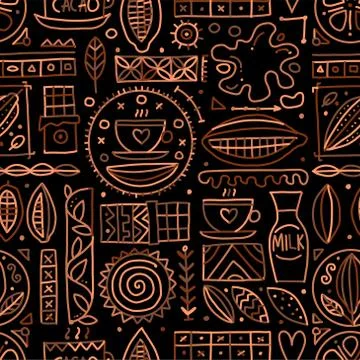 Chocolate background, seamless pattern for your design Stock Illustration