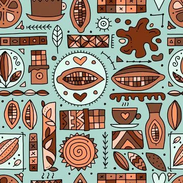 Chocolate background, seamless pattern for your design Illustrazione stock