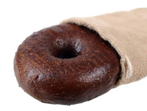 Chocolate bagel Stock Photos