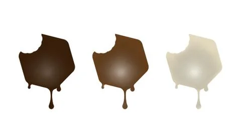 Chocolate baked in the shape of a hexagon. Stock Illustration
