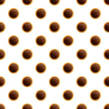 Chocolate bakery biscuit pattern seamless vector 库存插图