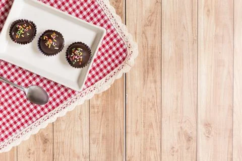 Chocolate Ball Cake Stock Photos