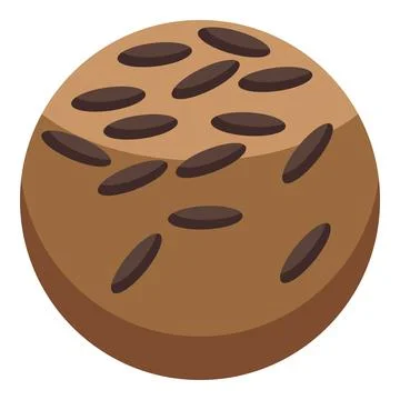 Chocolate ball icon isometric vector. Easter festival Stock Illustration