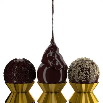 Chocolate balls. Stock Illustration