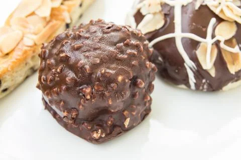 Chocolate balls Stock Photos