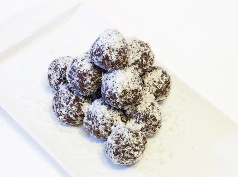 Chocolate balls  . Stock Photos