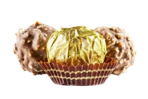 Chocolate balls Stock Photos