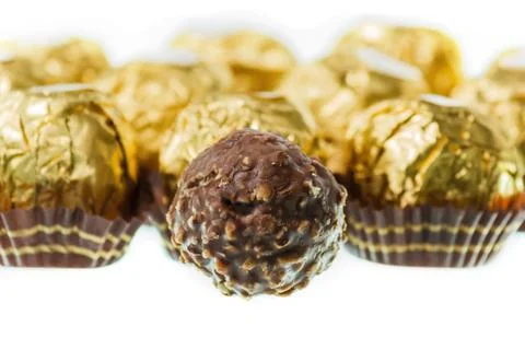 Chocolate balls Stock Photos