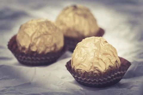 Chocolate balls Stock Photos