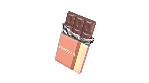 Chocolate bar 3d animation. Stock Footage 299560006