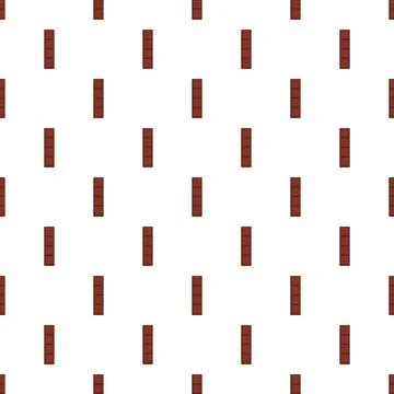 Chocolate bar block pattern on white background Stock Illustration