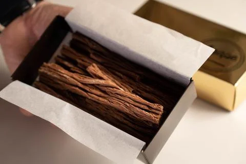 Chocolate bar in a box. Stock Photos