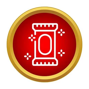 Chocolate bar candy snack icon in red circle Illustrazione stock