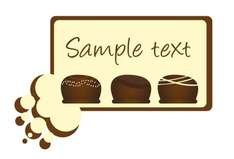 Chocolate bar card isolated over white background. vector Ilustração Stock