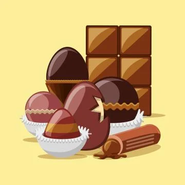 Chocolate bar design 스톡 일러스트