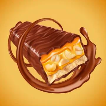 Chocolate bar element Illustrazione stock