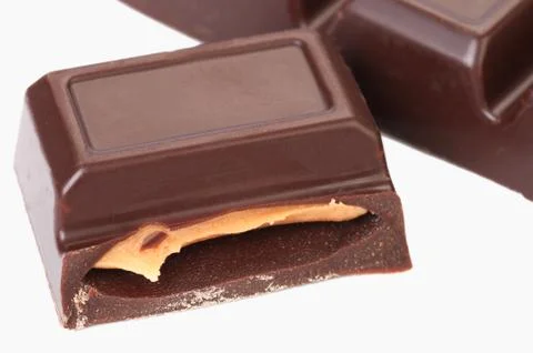 Chocolate bar filled with Stock Photos
