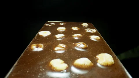 Chocolate bar with hazelnut Stock Footage 265072031