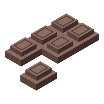Chocolate bar icon isometric vector. Candy festival Stock Illustration