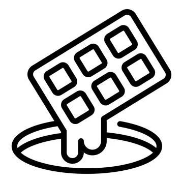 Chocolate bar icon outline vector. Candy food 스톡 일러스트