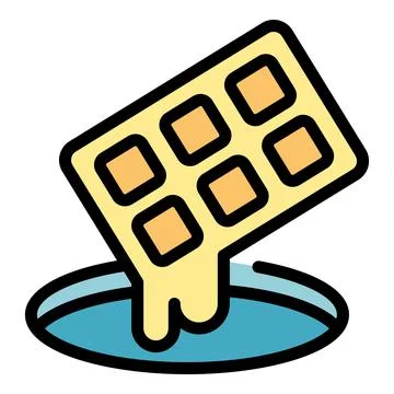 Chocolate bar icon vector flat 스톡 일러스트