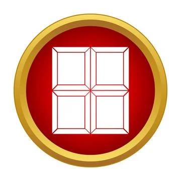 Chocolate bar icon visualizing sweet dessert food Stock Illustration