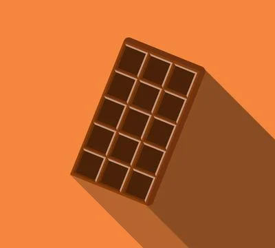 Chocolate bar illustration vector with background Stock Illustration