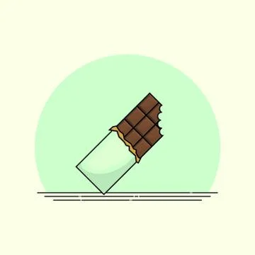 Chocolate bar isolated Stock Illustration