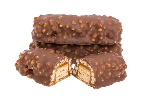 Chocolate bar isolated Stock Photos