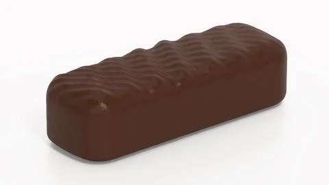 Chocolate bar isolated on white background. 3D illustration Ilustração Stock