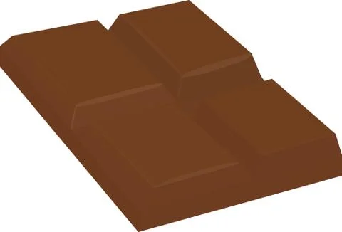 Chocolate bar isolated on white Stock Illustration
