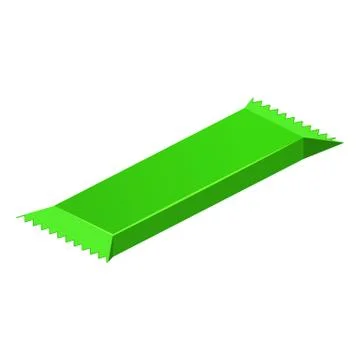 Chocolate bar isometric package wrap plastic foil packet sweet food snack. Ve Stock Illustration