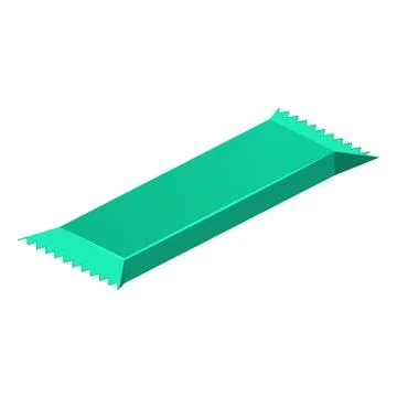 Chocolate bar isometric package wrap plastic foil packet sweet food snack Stock Illustration