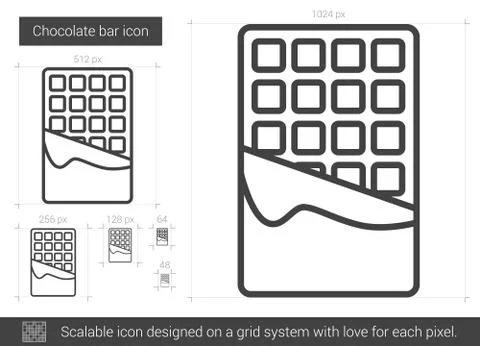 Chocolate bar line icon. 스톡 일러스트