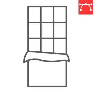 Chocolate bar line icon Illustrazione stock