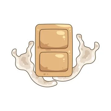 Chocolate bar with milk splash Illustrazione stock