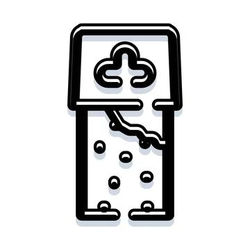 Chocolate bar missing a bite with candies Stock Illustration