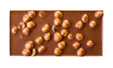 Chocolate bar with nuts Stock Photos