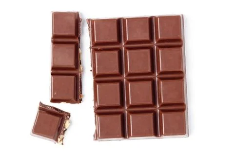 Chocolate bar with nuts Stock Photos