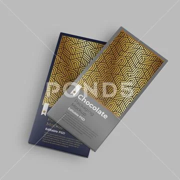 Chocolate Bar Packaging Mockup PSD Template