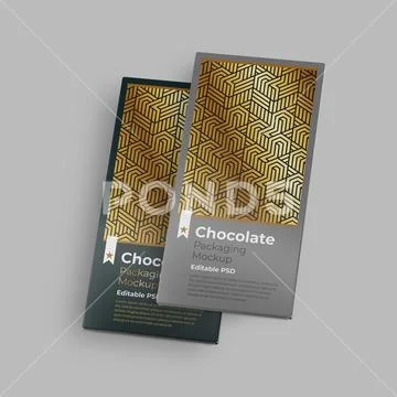 Chocolate Bar Packaging Mockup PSD Template