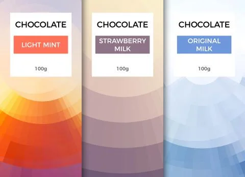 Chocolate bar packaging template design. Chocolate branding product pattern Stock Illustration