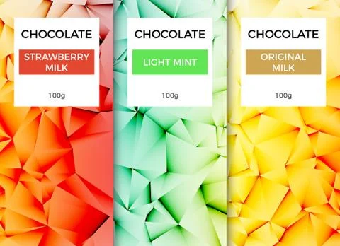 Chocolate bar packaging template design. Chocolate branding product pattern Illustrazione stock