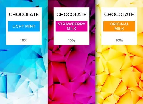 Chocolate bar packaging template design. Chocolate branding product pattern Stock Illustration
