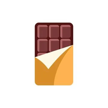 Chocolate bar is partially opened showing its delicious squares 스톡 일러스트