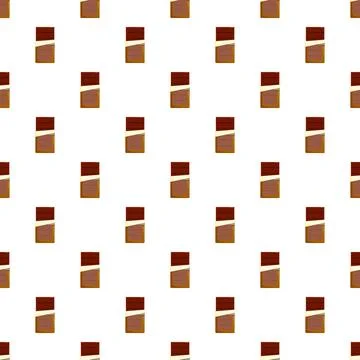 Chocolate bar pattern background with brown treats Stockillustratie